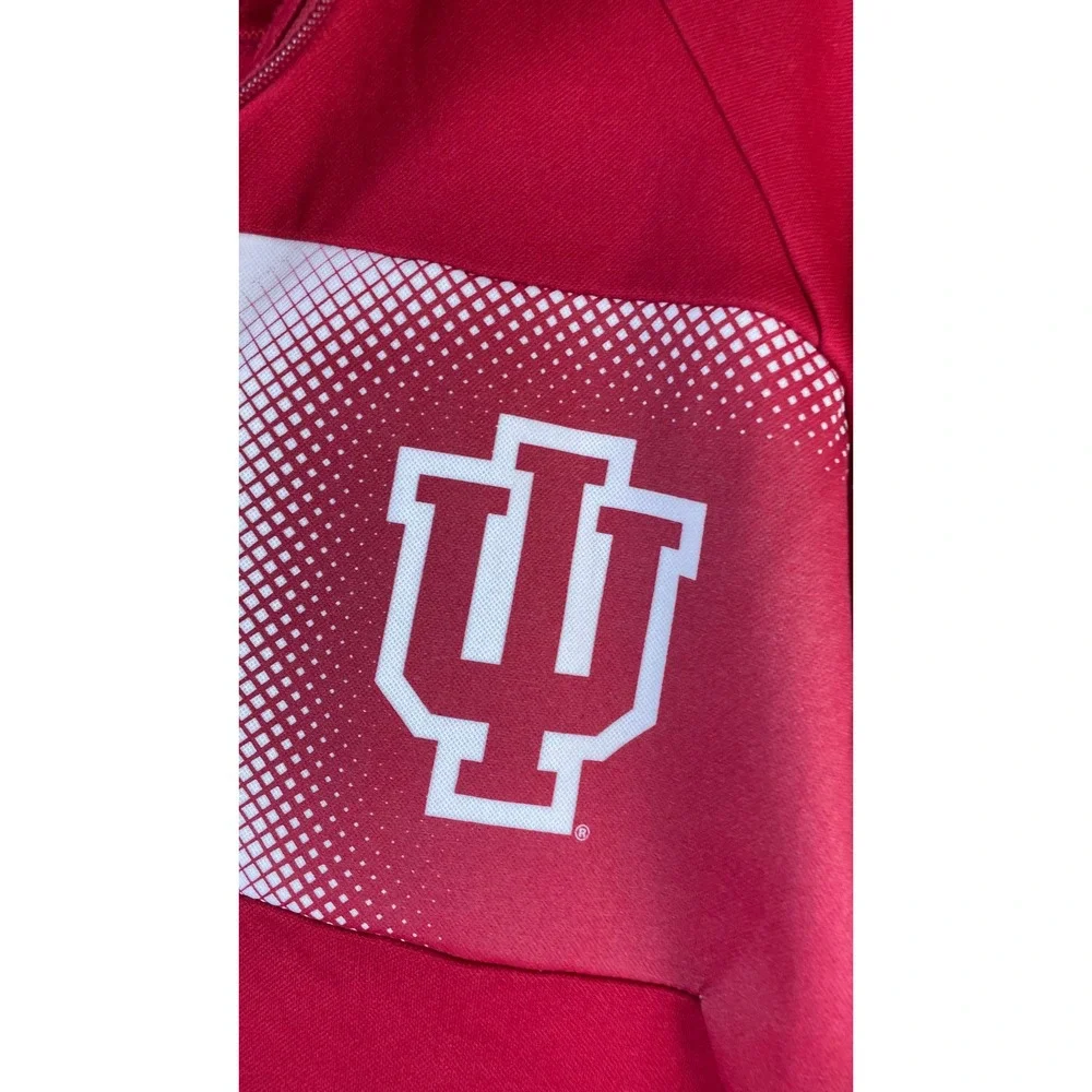 Adidas Track Jacket Mens Small Red Excellent Indiana Hoosiers Climawarm Zip